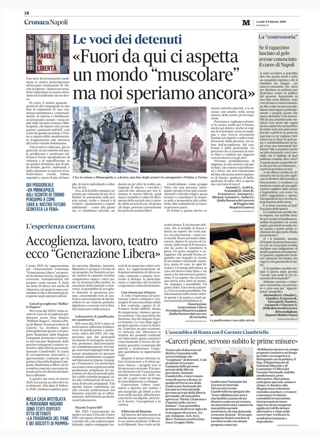 Parole in Libertà del 9 Febbraio 2026