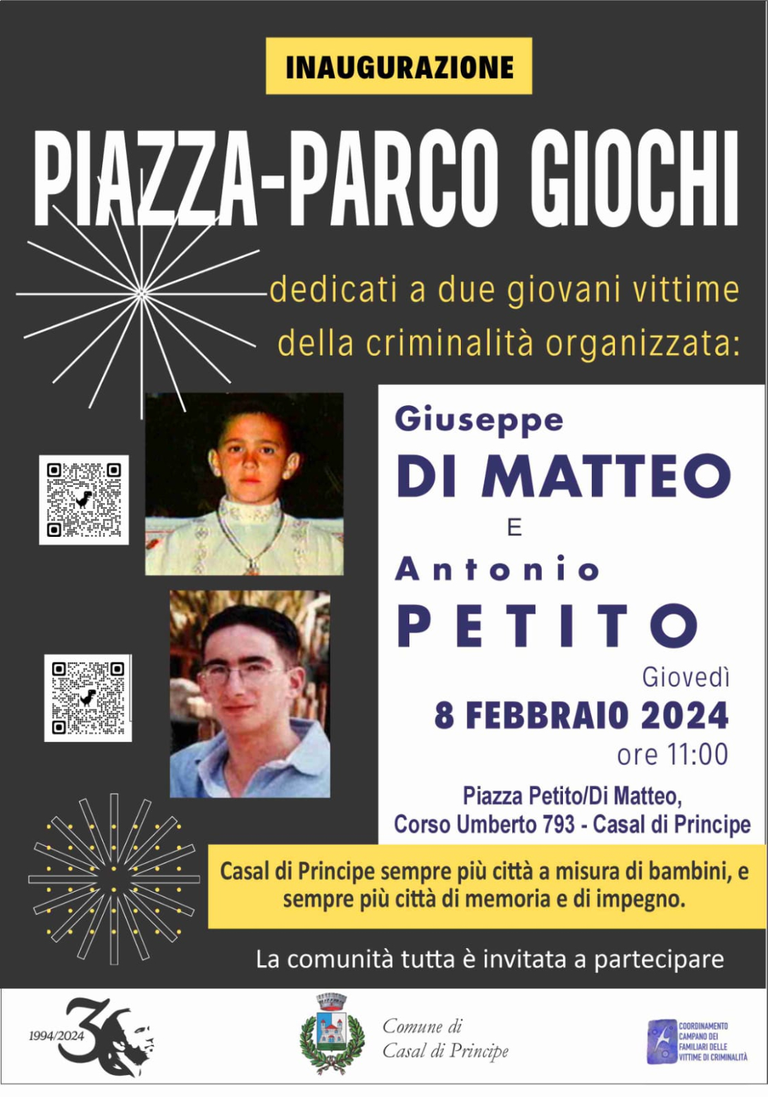 Piazza Parco Giochi per Giuseppe Di Matteo e Antonio Petito