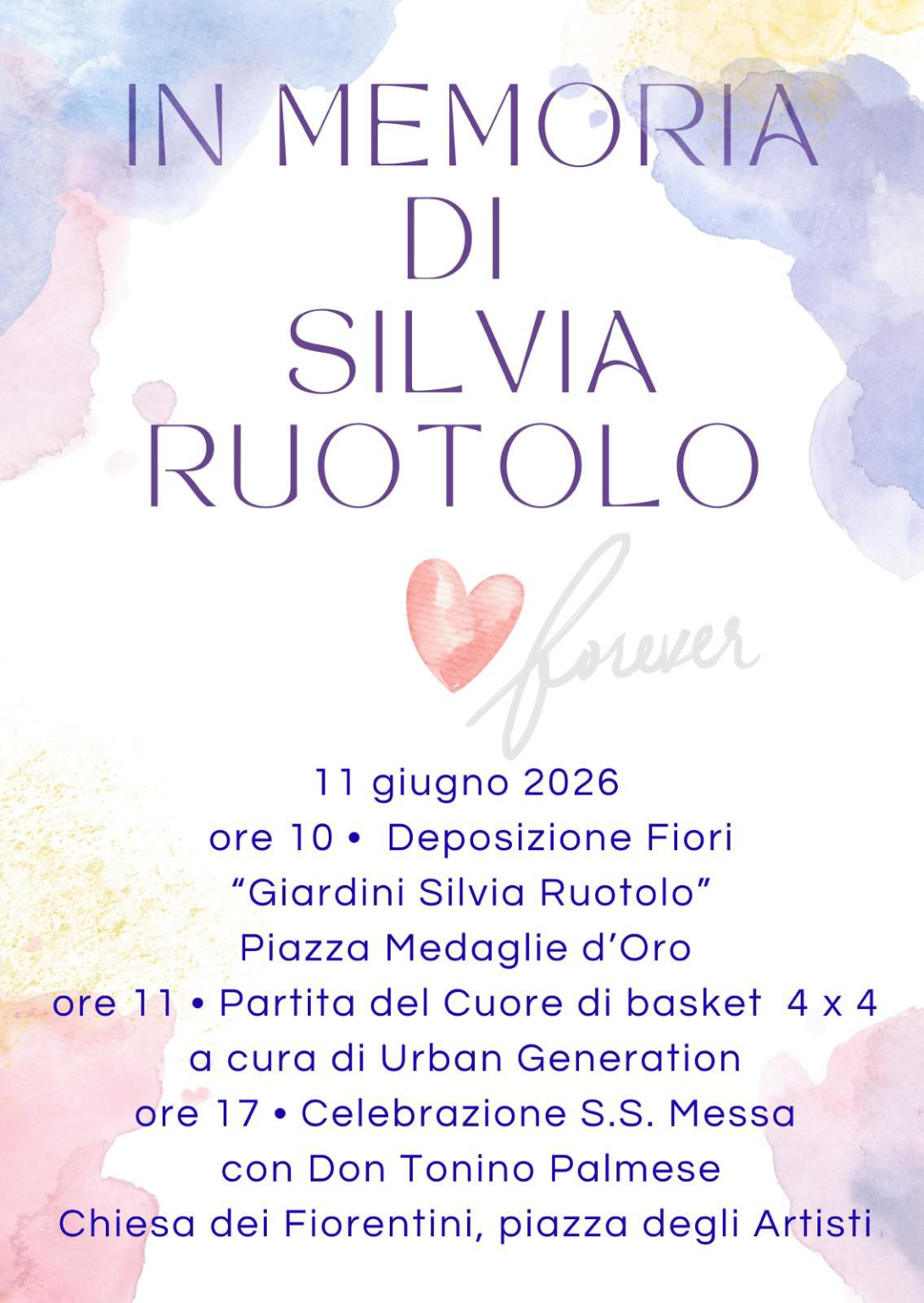 Celebrazioni in memoria di Silvia Ruotolo