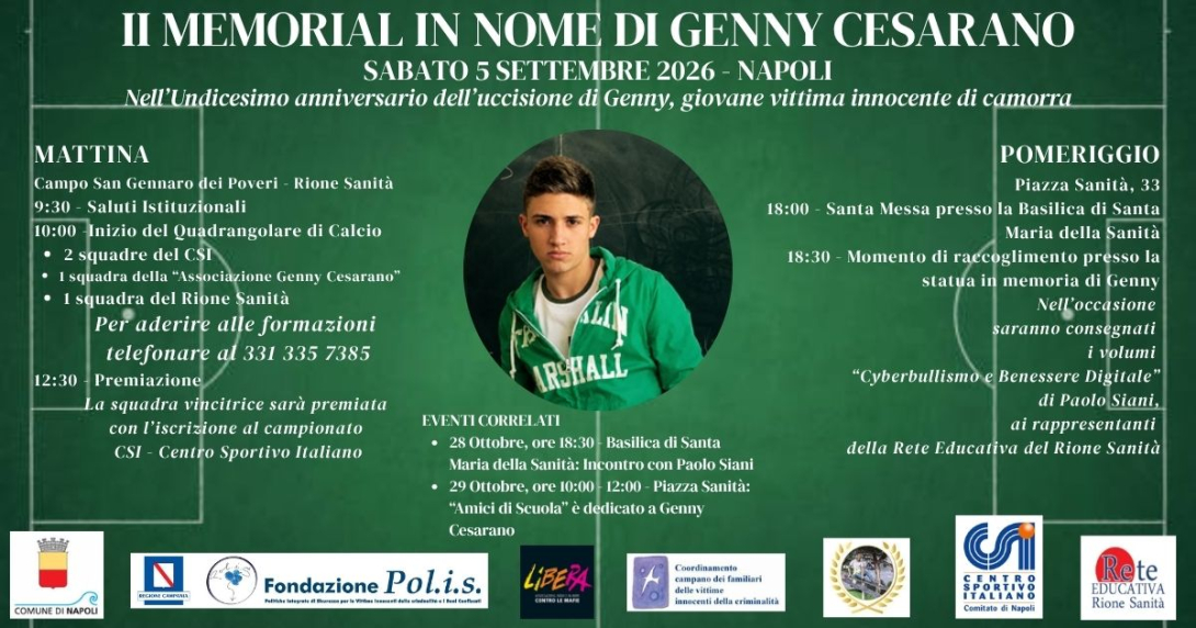 SECONDA EDIZIONE MEMORIAL GENNY CESARANO